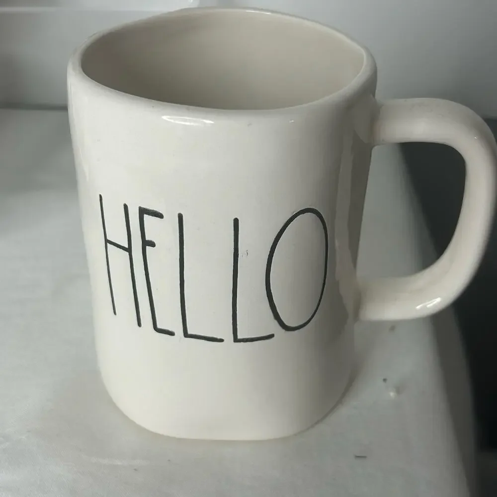 Rae Dunn Set of 3 Artisan Collection Mugs Hello Amazing Grace You Are Enough